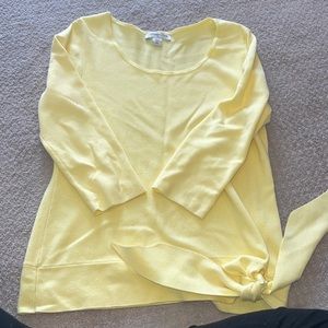 Cold water creek yellow 3/4 sleeve top